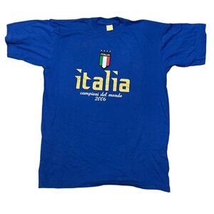 Italia Campioni Del Mondo 2006 Blue T-Shirt XL 100% Cotton Print Me Casual Short